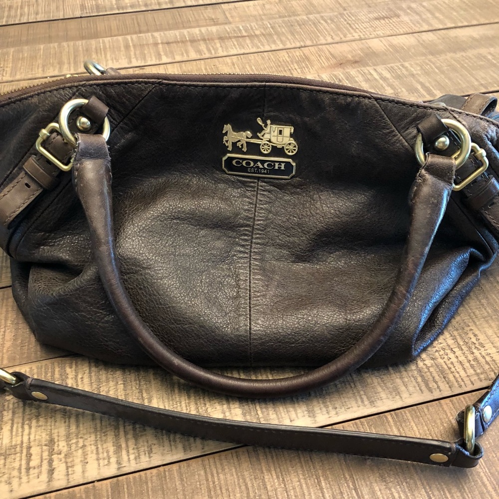 Brown Leather Coach Purse